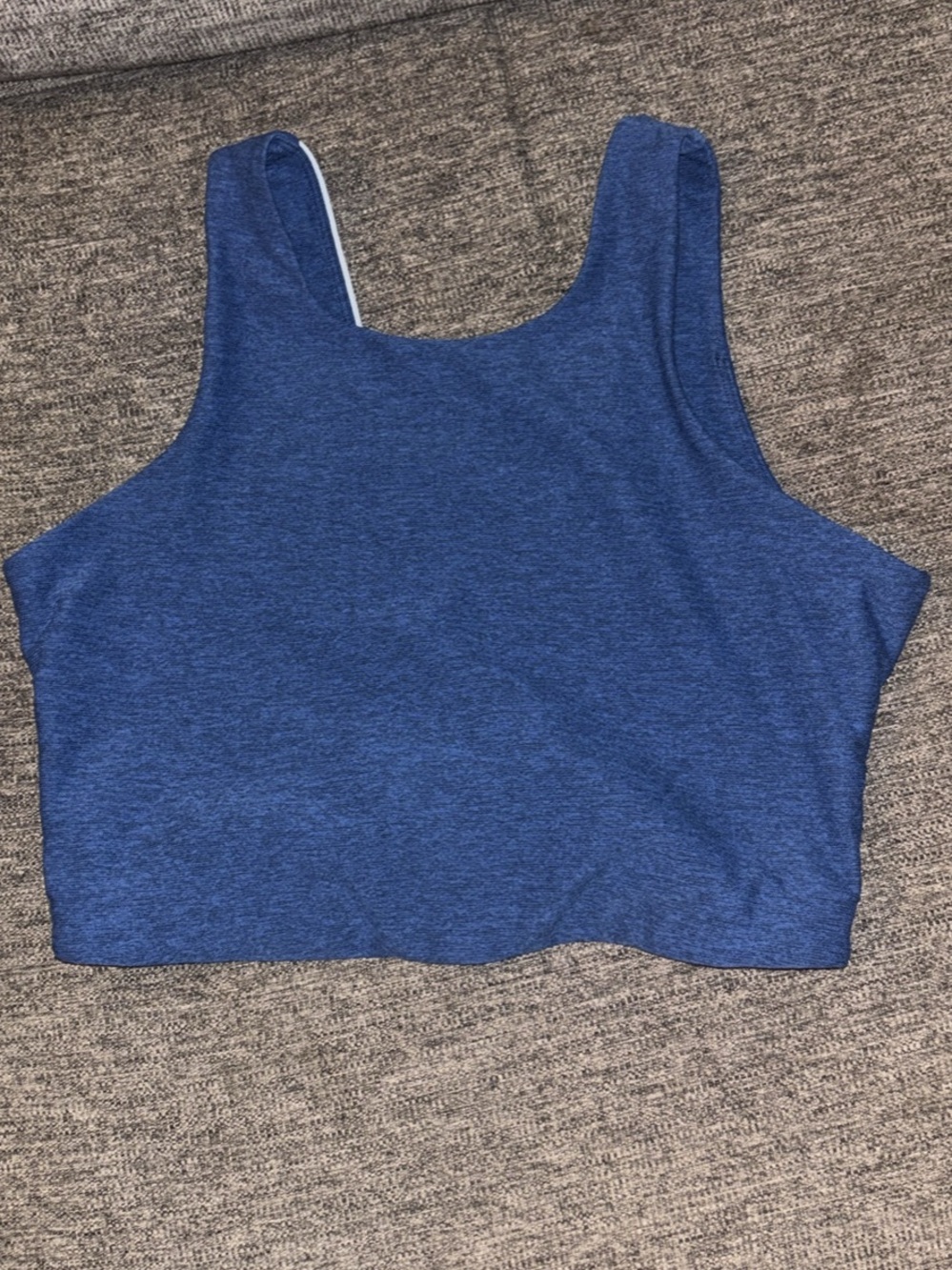 Outdoor Voices Blue Women's Scoop Neck Crop Tank Top